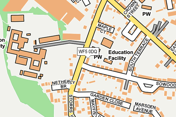WF5 0DQ map - OS OpenMap – Local (Ordnance Survey)