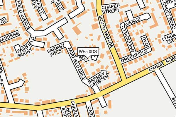 WF5 0DS map - OS OpenMap – Local (Ordnance Survey)