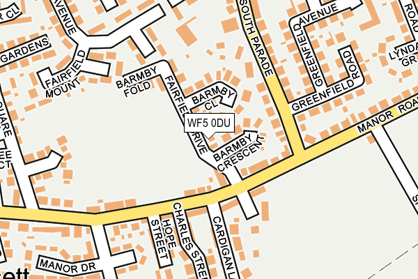 WF5 0DU map - OS OpenMap – Local (Ordnance Survey)