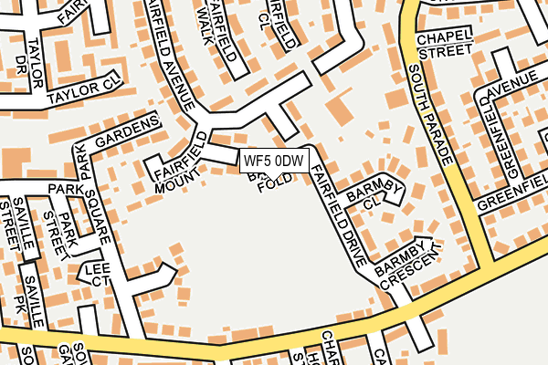 WF5 0DW map - OS OpenMap – Local (Ordnance Survey)