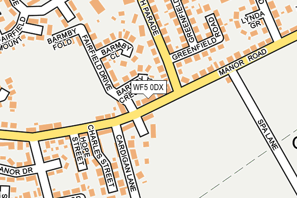 WF5 0DX map - OS OpenMap – Local (Ordnance Survey)