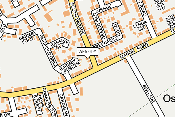 WF5 0DY map - OS OpenMap – Local (Ordnance Survey)