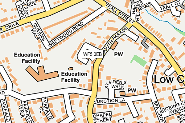 WF5 0EB map - OS OpenMap – Local (Ordnance Survey)