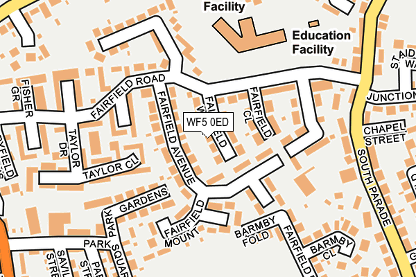 WF5 0ED map - OS OpenMap – Local (Ordnance Survey)