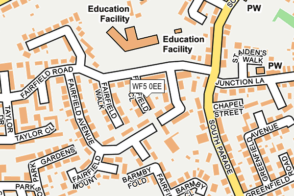 WF5 0EE map - OS OpenMap – Local (Ordnance Survey)