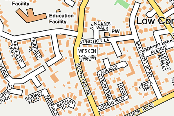 WF5 0EN map - OS OpenMap – Local (Ordnance Survey)