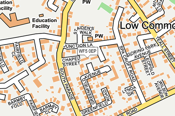 WF5 0EP map - OS OpenMap – Local (Ordnance Survey)