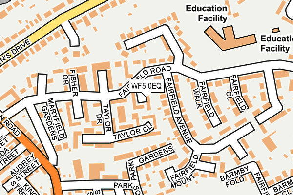 WF5 0EQ map - OS OpenMap – Local (Ordnance Survey)