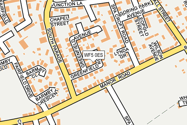 WF5 0ES map - OS OpenMap – Local (Ordnance Survey)