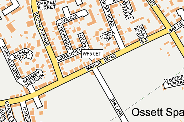 WF5 0ET map - OS OpenMap – Local (Ordnance Survey)