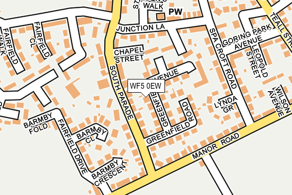 WF5 0EW map - OS OpenMap – Local (Ordnance Survey)