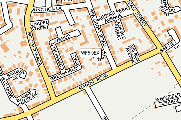 WF5 0EX map - OS OpenMap – Local (Ordnance Survey)