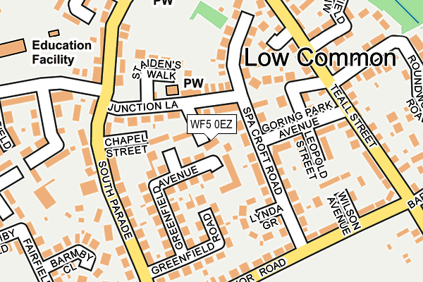 WF5 0EZ map - OS OpenMap – Local (Ordnance Survey)