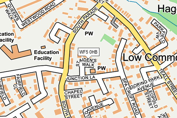 WF5 0HB map - OS OpenMap – Local (Ordnance Survey)