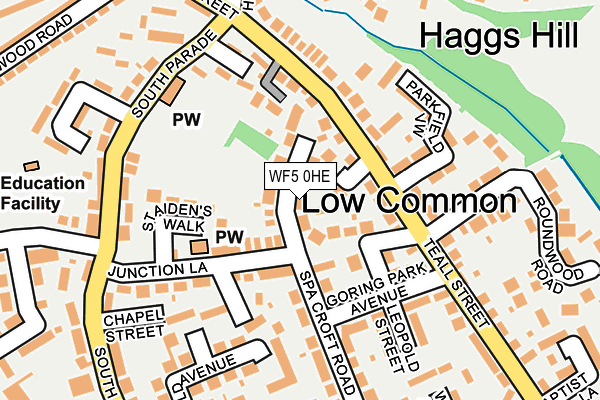 WF5 0HE map - OS OpenMap – Local (Ordnance Survey)