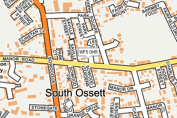 WF5 0HR map - OS OpenMap – Local (Ordnance Survey)