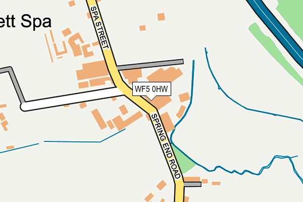WF5 0HW map - OS OpenMap – Local (Ordnance Survey)