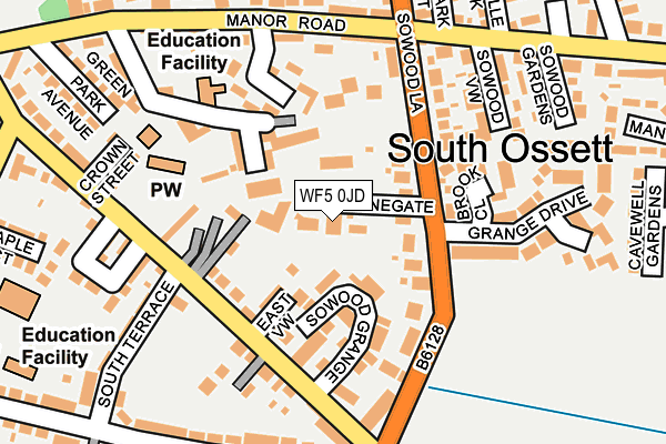 WF5 0JD map - OS OpenMap – Local (Ordnance Survey)