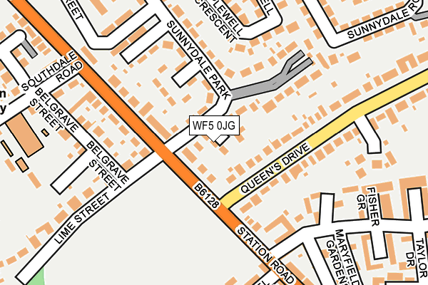 WF5 0JG map - OS OpenMap – Local (Ordnance Survey)