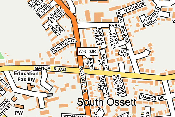 WF5 0JR map - OS OpenMap – Local (Ordnance Survey)