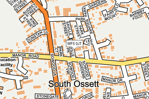 WF5 0JT map - OS OpenMap – Local (Ordnance Survey)