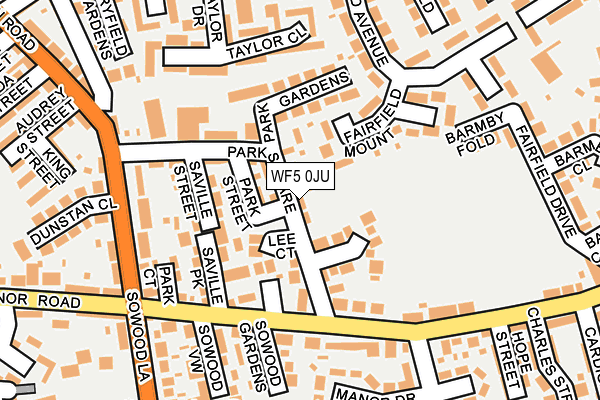 WF5 0JU map - OS OpenMap – Local (Ordnance Survey)