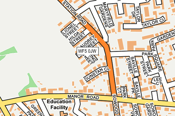 WF5 0JW map - OS OpenMap – Local (Ordnance Survey)