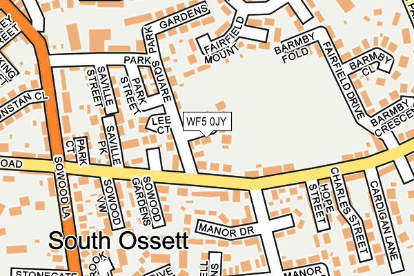 WF5 0JY map - OS OpenMap – Local (Ordnance Survey)