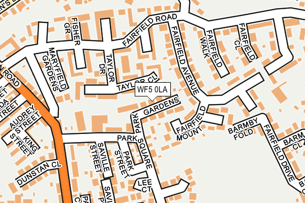 WF5 0LA map - OS OpenMap – Local (Ordnance Survey)