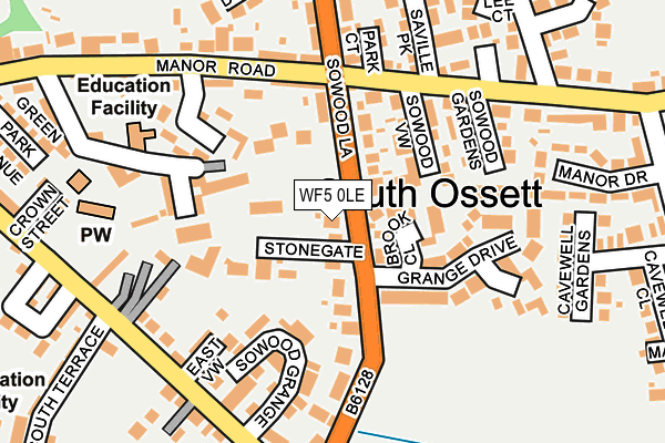 WF5 0LE map - OS OpenMap – Local (Ordnance Survey)