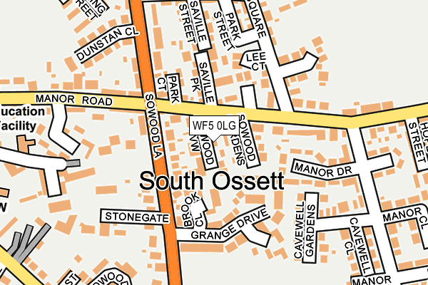 WF5 0LG map - OS OpenMap – Local (Ordnance Survey)