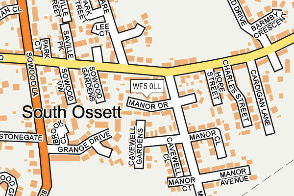 WF5 0LL map - OS OpenMap – Local (Ordnance Survey)