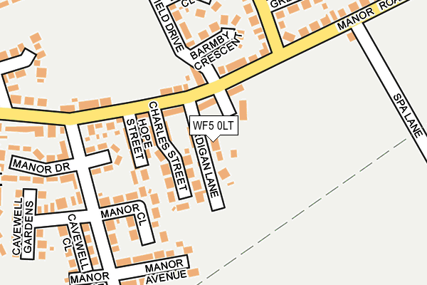 WF5 0LT map - OS OpenMap – Local (Ordnance Survey)