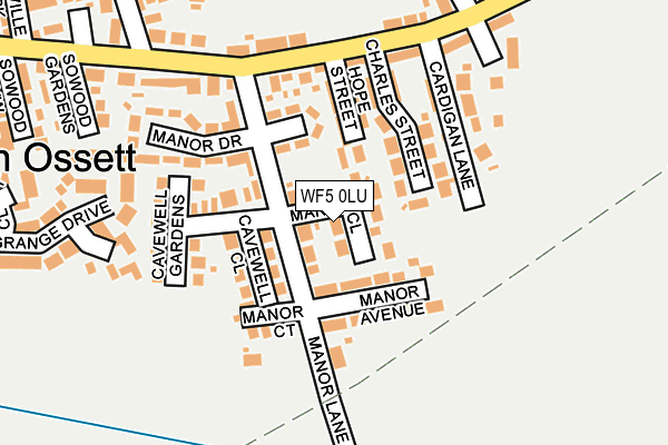 WF5 0LU map - OS OpenMap – Local (Ordnance Survey)