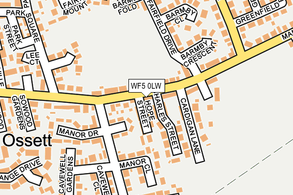 WF5 0LW map - OS OpenMap – Local (Ordnance Survey)