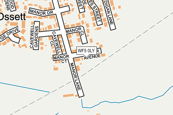 WF5 0LY map - OS OpenMap – Local (Ordnance Survey)