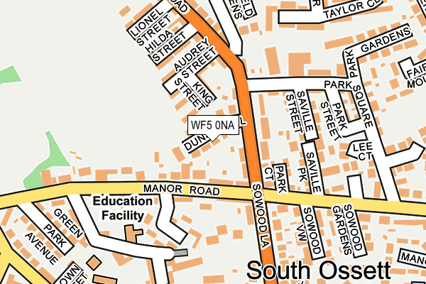 WF5 0NA map - OS OpenMap – Local (Ordnance Survey)