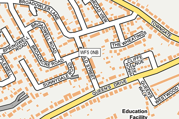 WF5 0NB map - OS OpenMap – Local (Ordnance Survey)