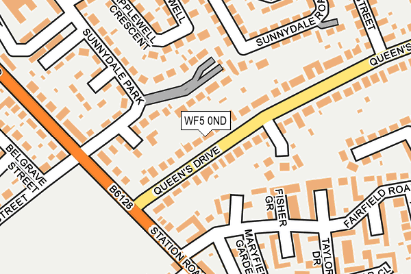 WF5 0ND map - OS OpenMap – Local (Ordnance Survey)