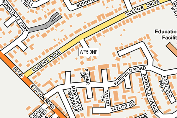 WF5 0NF map - OS OpenMap – Local (Ordnance Survey)