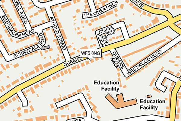WF5 0NG map - OS OpenMap – Local (Ordnance Survey)