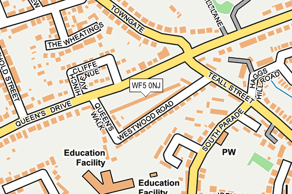 WF5 0NJ map - OS OpenMap – Local (Ordnance Survey)