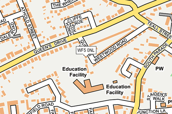 WF5 0NL map - OS OpenMap – Local (Ordnance Survey)