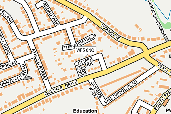 WF5 0NQ map - OS OpenMap – Local (Ordnance Survey)