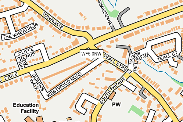 WF5 0NW map - OS OpenMap – Local (Ordnance Survey)