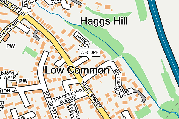 WF5 0PB map - OS OpenMap – Local (Ordnance Survey)