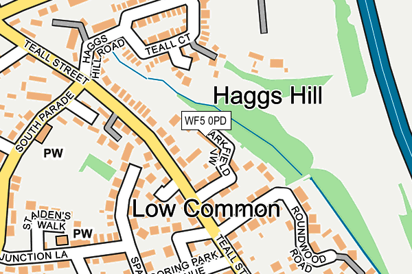 WF5 0PD map - OS OpenMap – Local (Ordnance Survey)