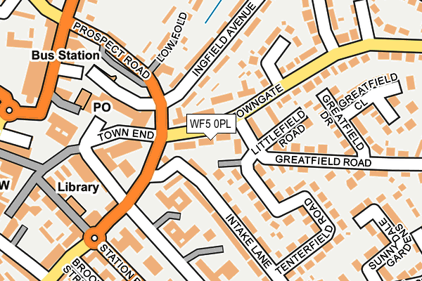 WF5 0PL map - OS OpenMap – Local (Ordnance Survey)