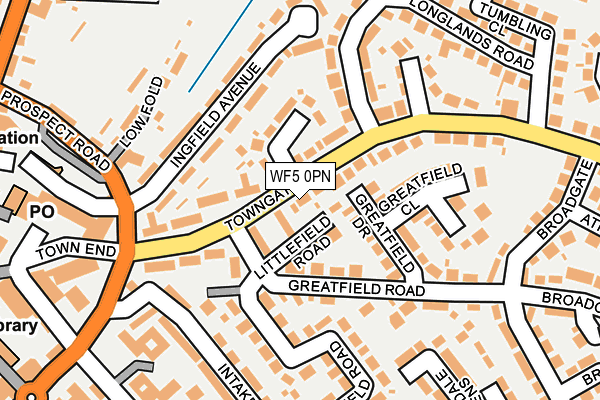 WF5 0PN map - OS OpenMap – Local (Ordnance Survey)