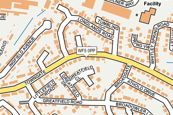 WF5 0PP map - OS OpenMap – Local (Ordnance Survey)